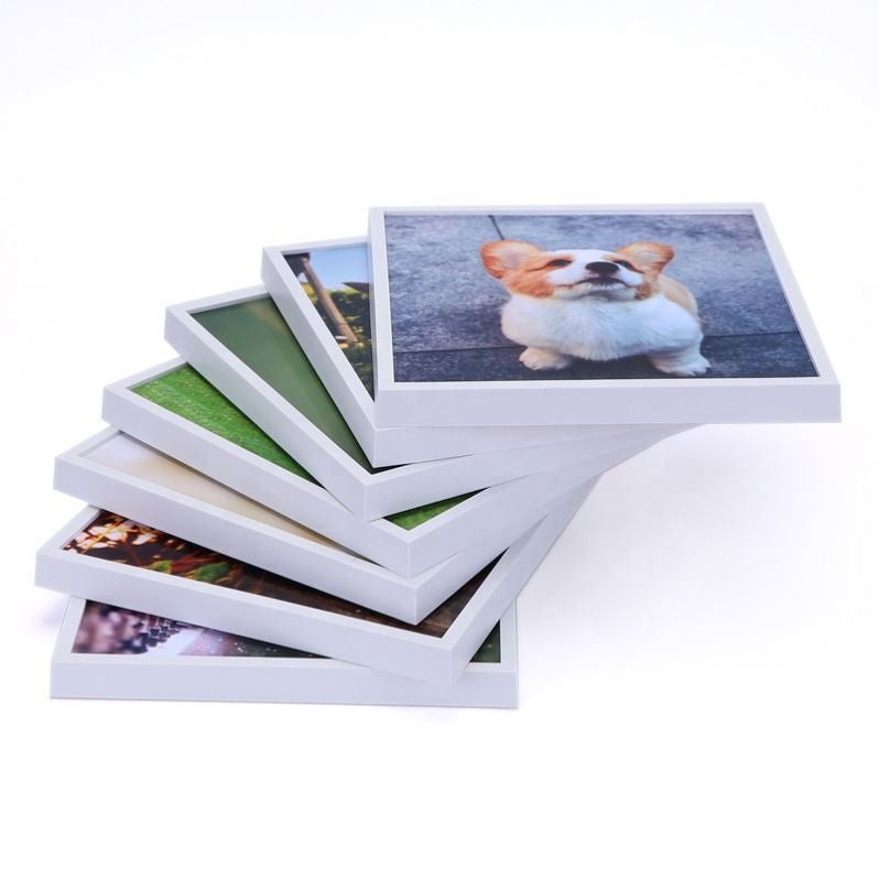 6 Frames Mini set 8"x 8" Square Art Gallery Ornament Classical Wall Restickable - OCP TINY THINGS