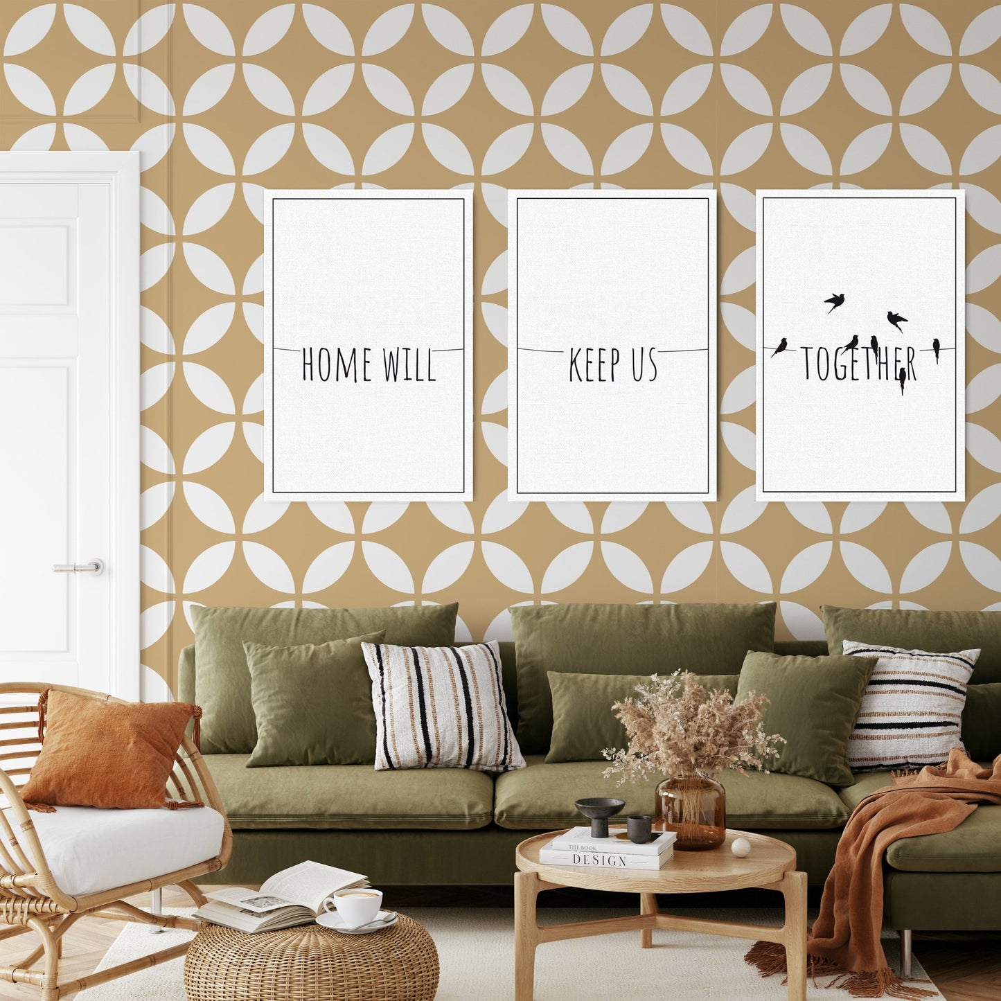 60s motif abstract shapes pattern throwback mid century geometric ornament minimalist japandi background - OCP TINY THINGS