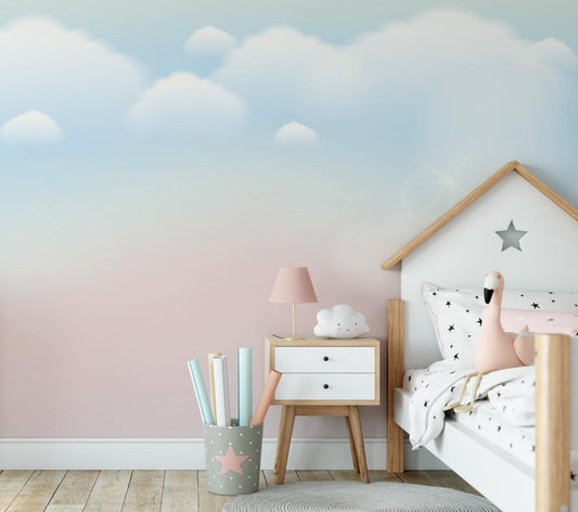 Abstract background with cloud ,sky and star in pastel color - OCP TINY THINGS