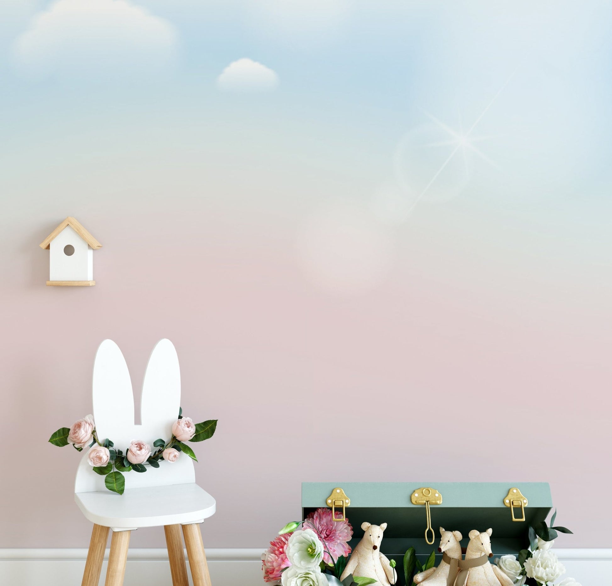 Abstract background with cloud ,sky and star in pastel color - OCP TINY THINGS