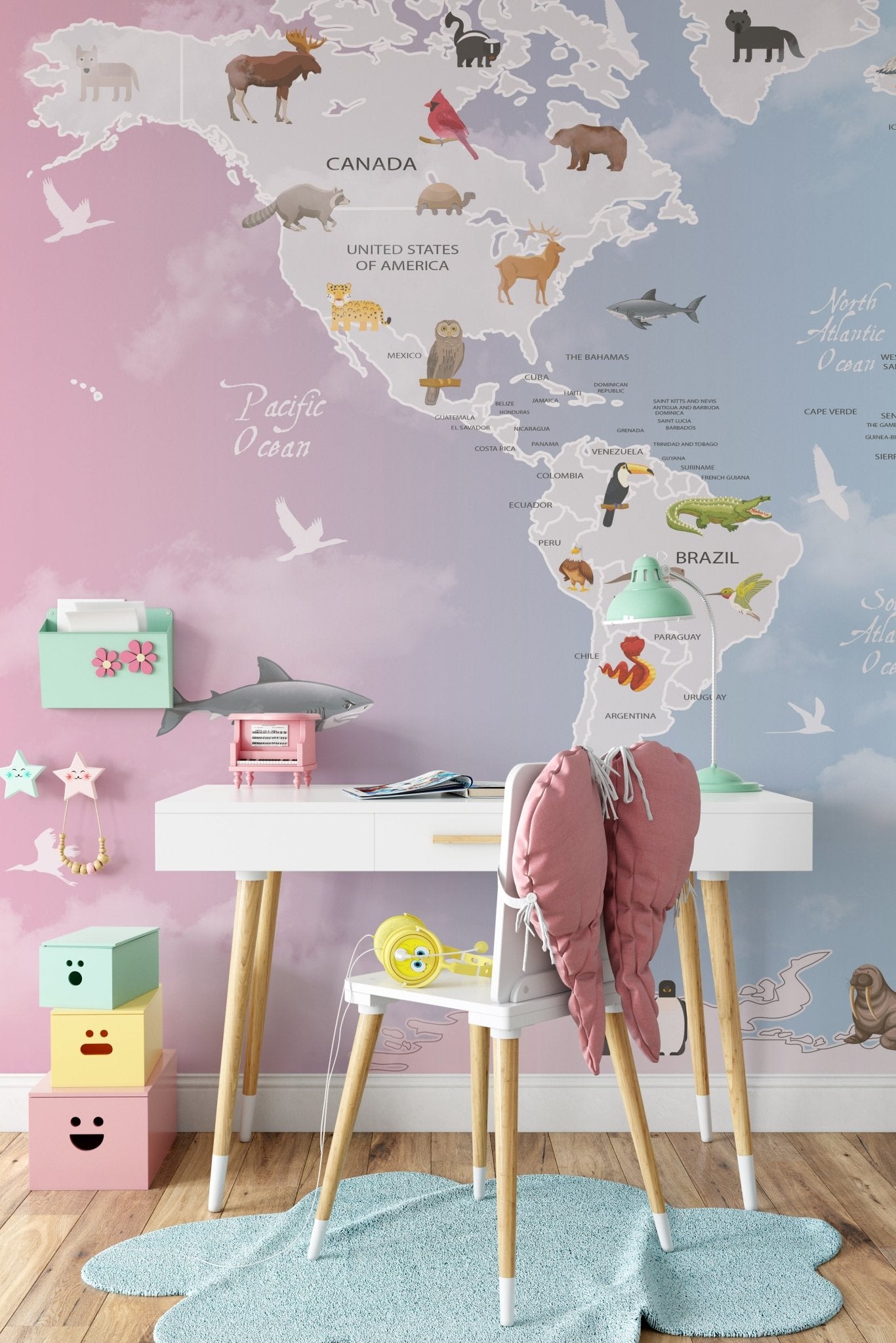 Pink World Map - OCP TINY THINGS