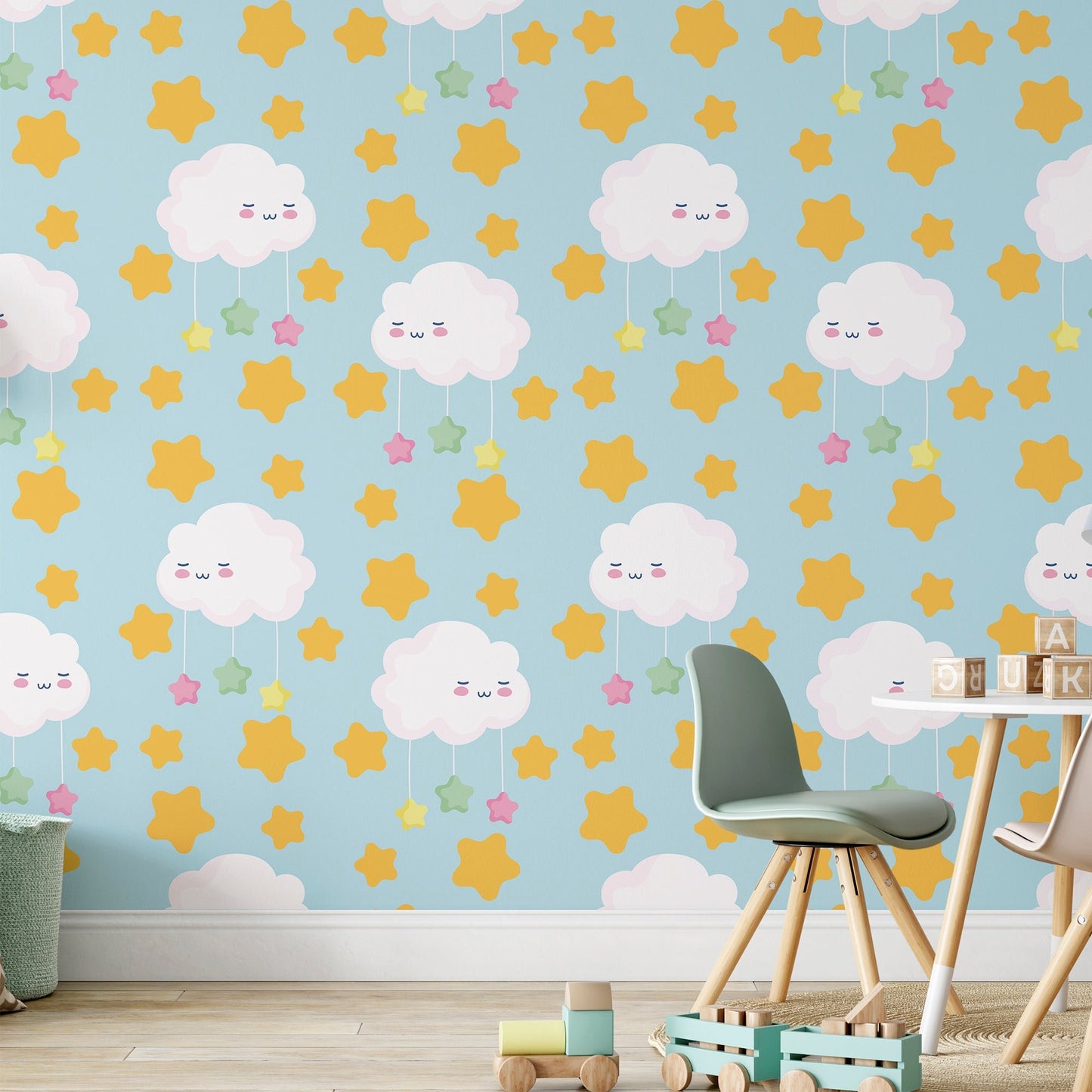 Seamless patterns of Cloud with Stars - OCP TINY THINGS