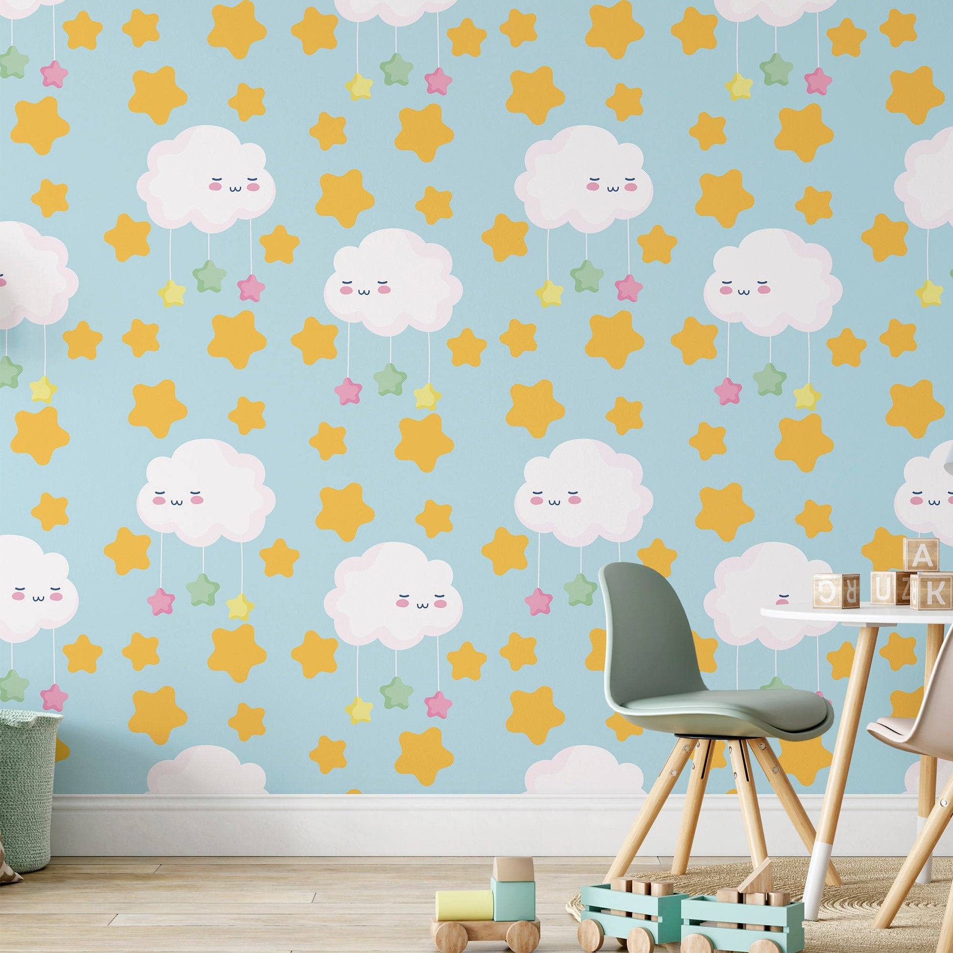 Seamless patterns of Cloud with Stars - OCP TINY THINGS