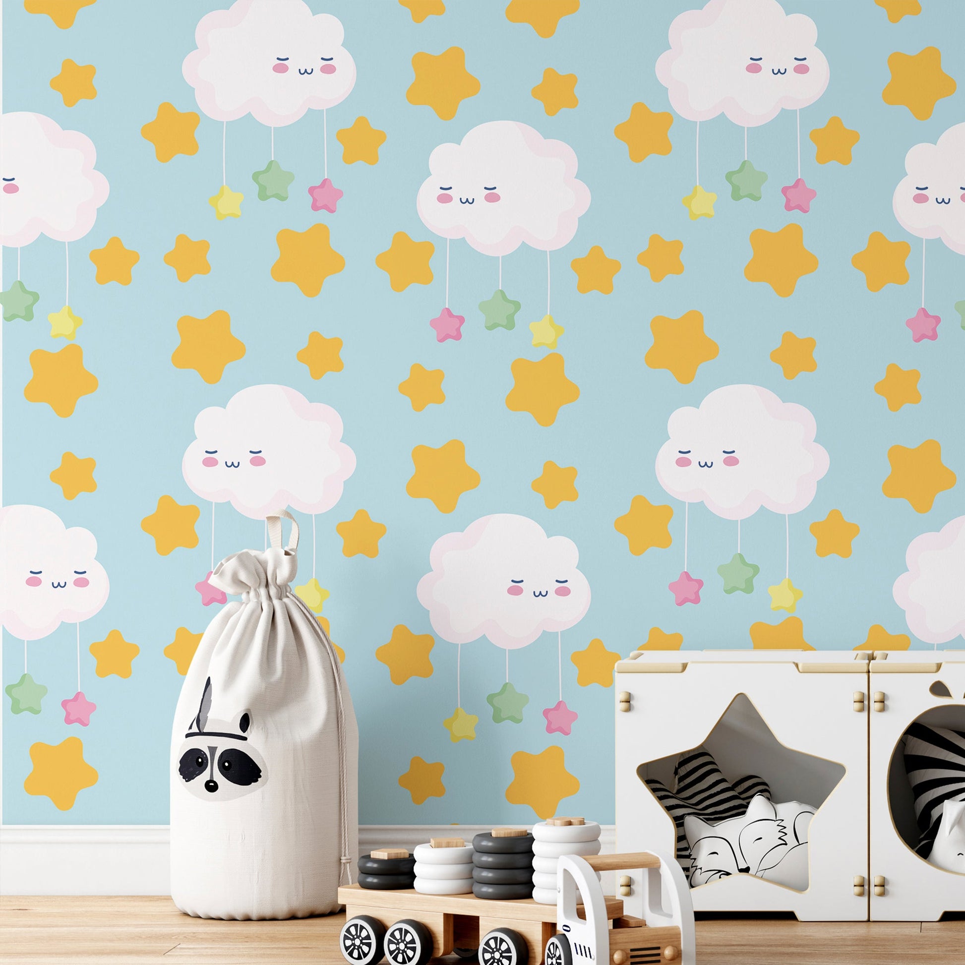 Seamless patterns of Cloud with Stars - OCP TINY THINGS