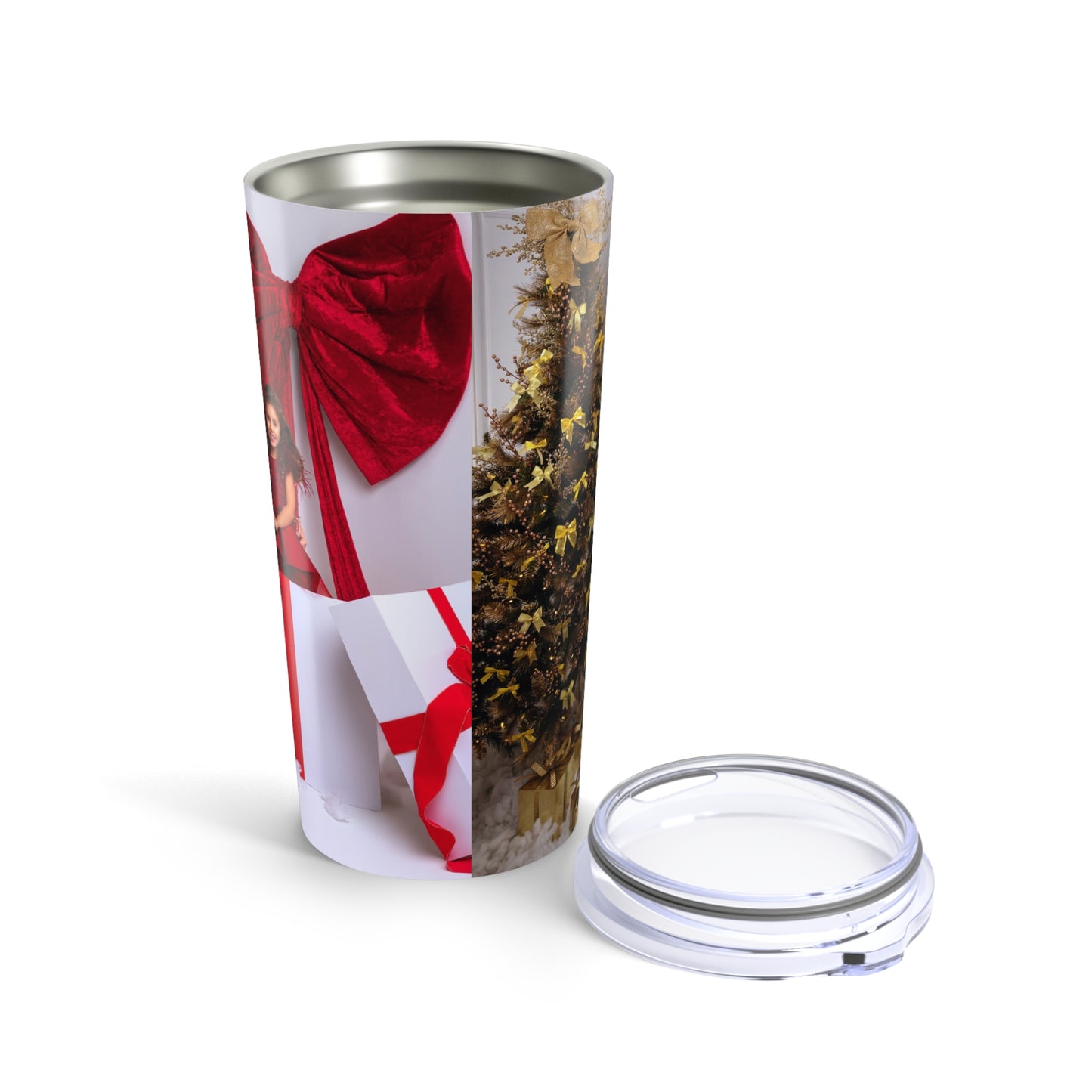 20oz Holiday Gift Tumbler — Festive Red & Green Christmas Party Design