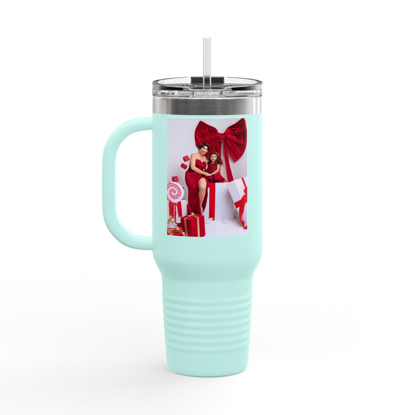 40oz Insulated Travel Mug — Holiday Photo Keepsake (Customizable)