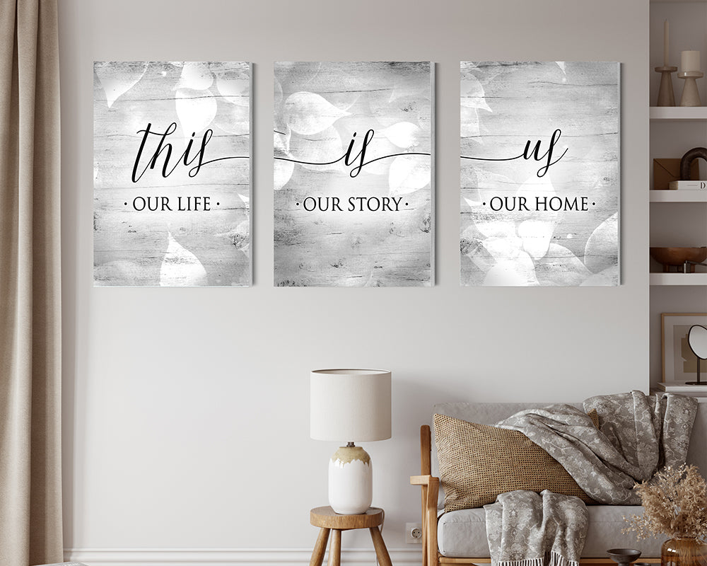 Canvas Wall Art Panel of Three Pieces This- is- Us