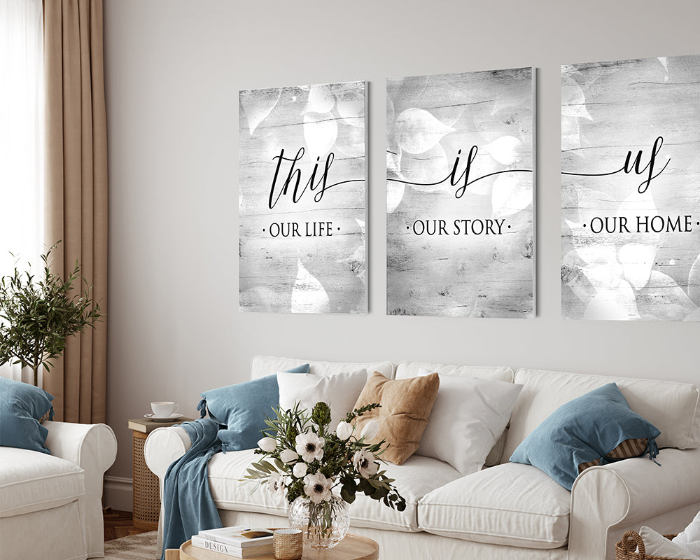 Canvas Wall Art Panel of Three Pieces This- is- Us