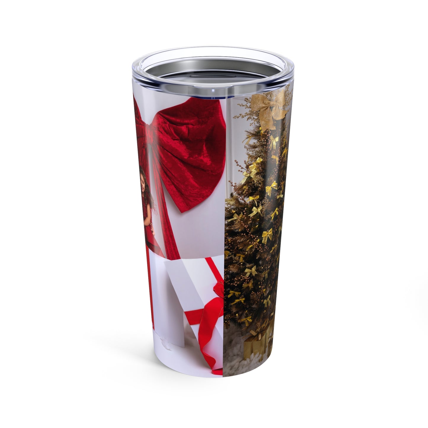 20oz Holiday Gift Tumbler — Festive Red & Green Christmas Party Design
