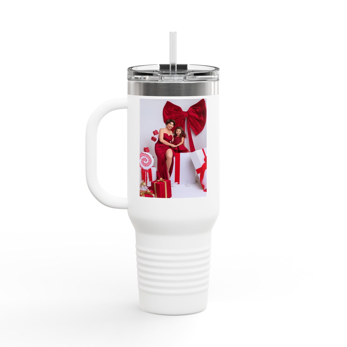 40oz Insulated Travel Mug — Holiday Photo Keepsake (Customizable)