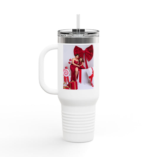 40oz Insulated Travel Mug — Holiday Photo Keepsake (Customizable)
