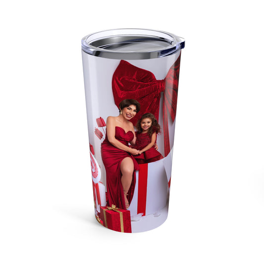 20oz Holiday Gift Tumbler — Festive Red & Green Christmas Party Design