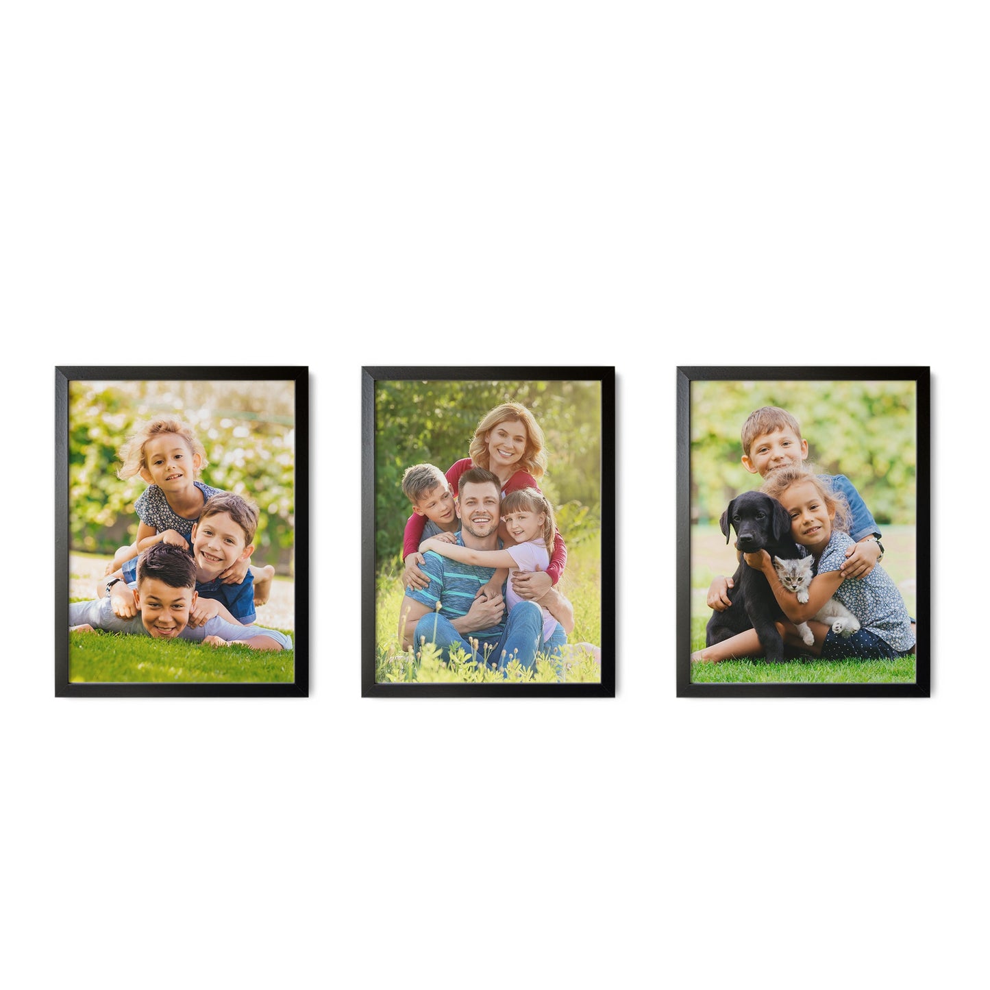 3 Frames Mini set 11"x 14" Square Art Gallery Ornament Classical Wall Restickable - OCP TINY THINGS