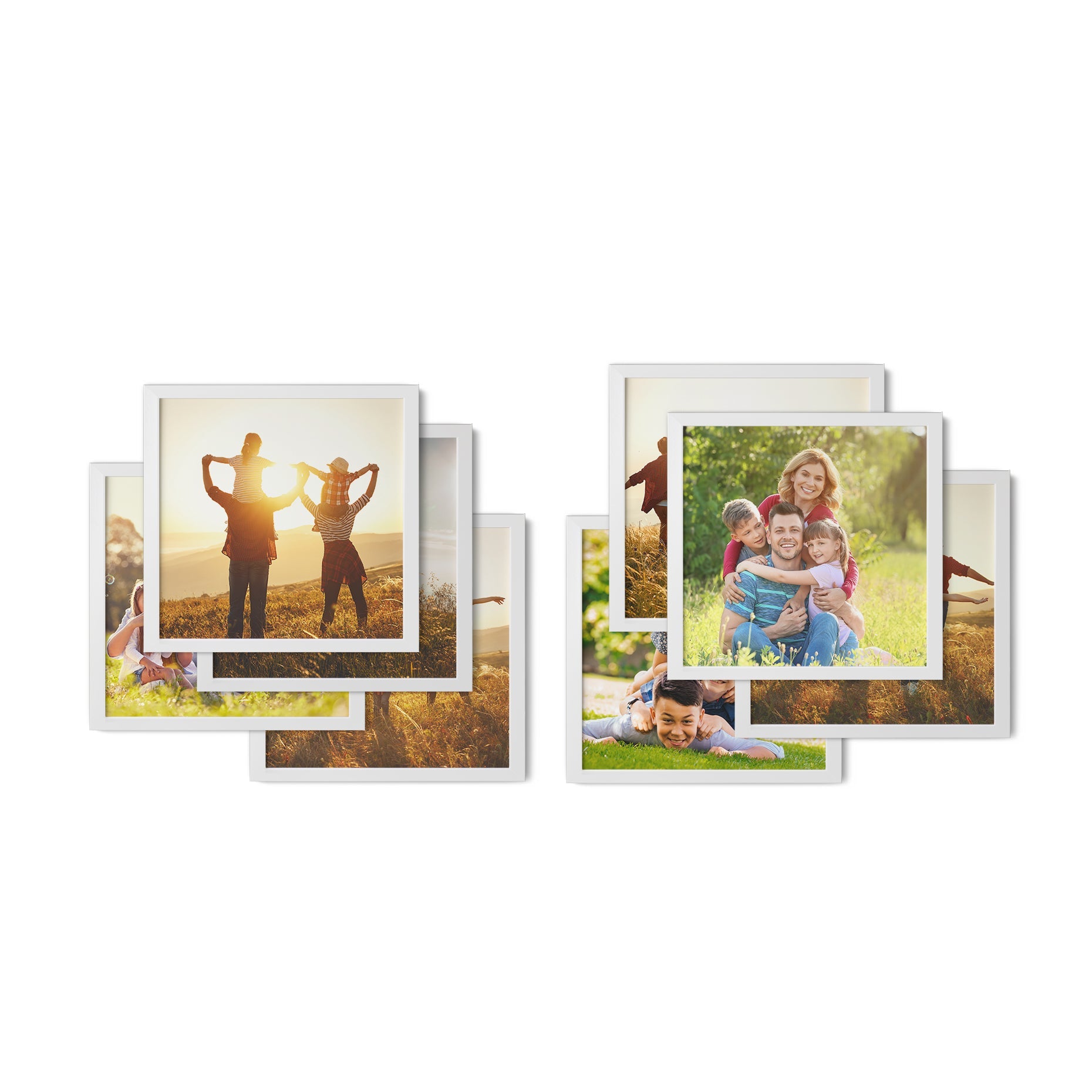 4 Frames Mini set 8"x 8" Square Art Gallery Ornament Classical Wall Restickable - OCP TINY THINGS