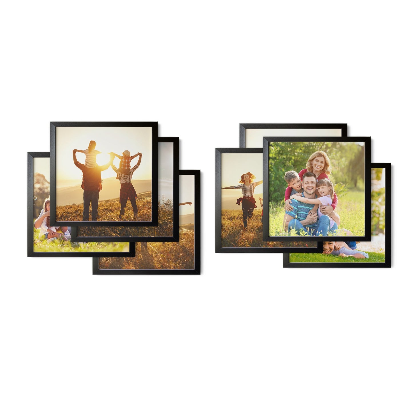 4 Frames Mini set 8"x 8" Square Art Gallery Ornament Classical Wall Restickable - OCP TINY THINGS