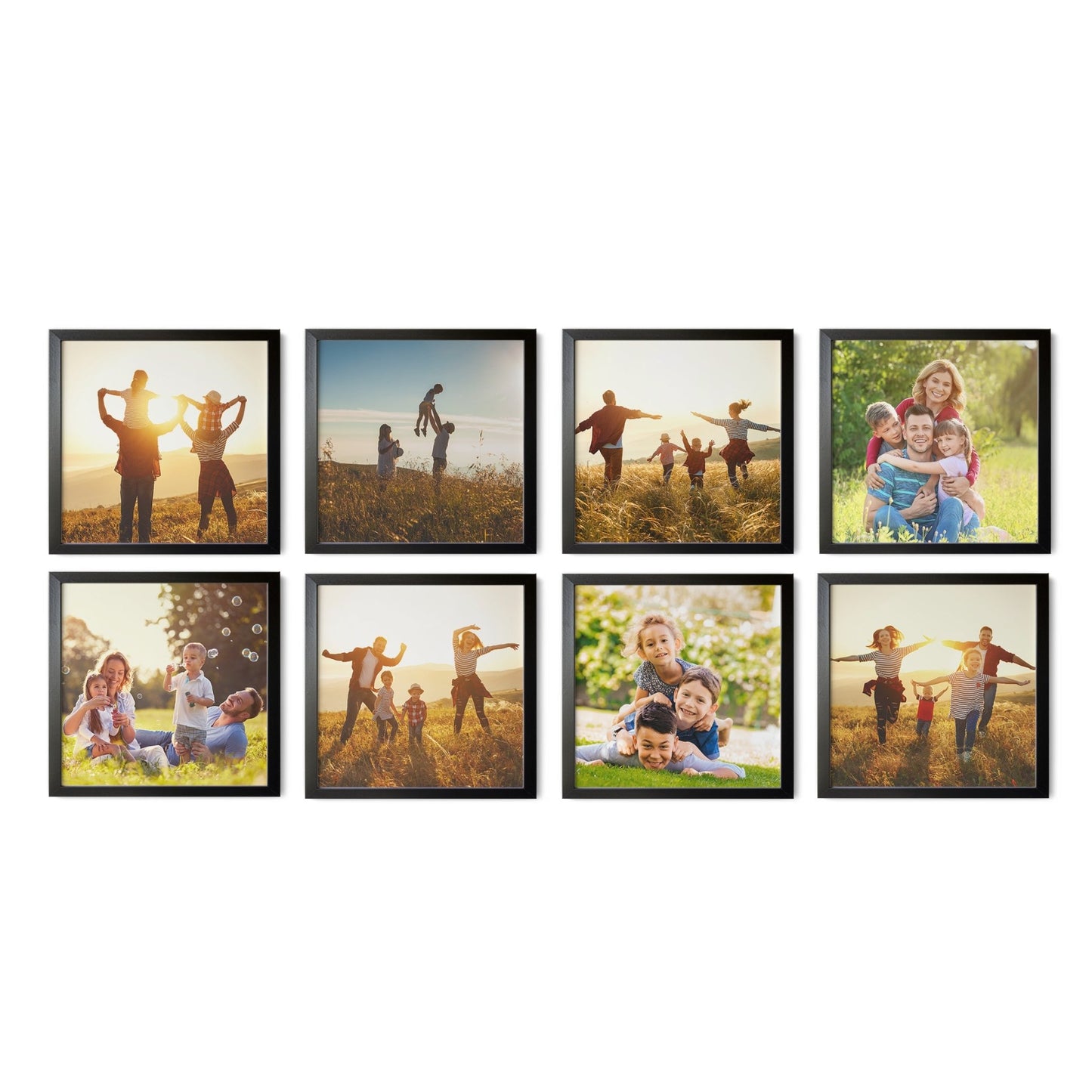 4 Frames Mini set 8"x 8" Square Art Gallery Ornament Classical Wall Restickable - OCP TINY THINGS