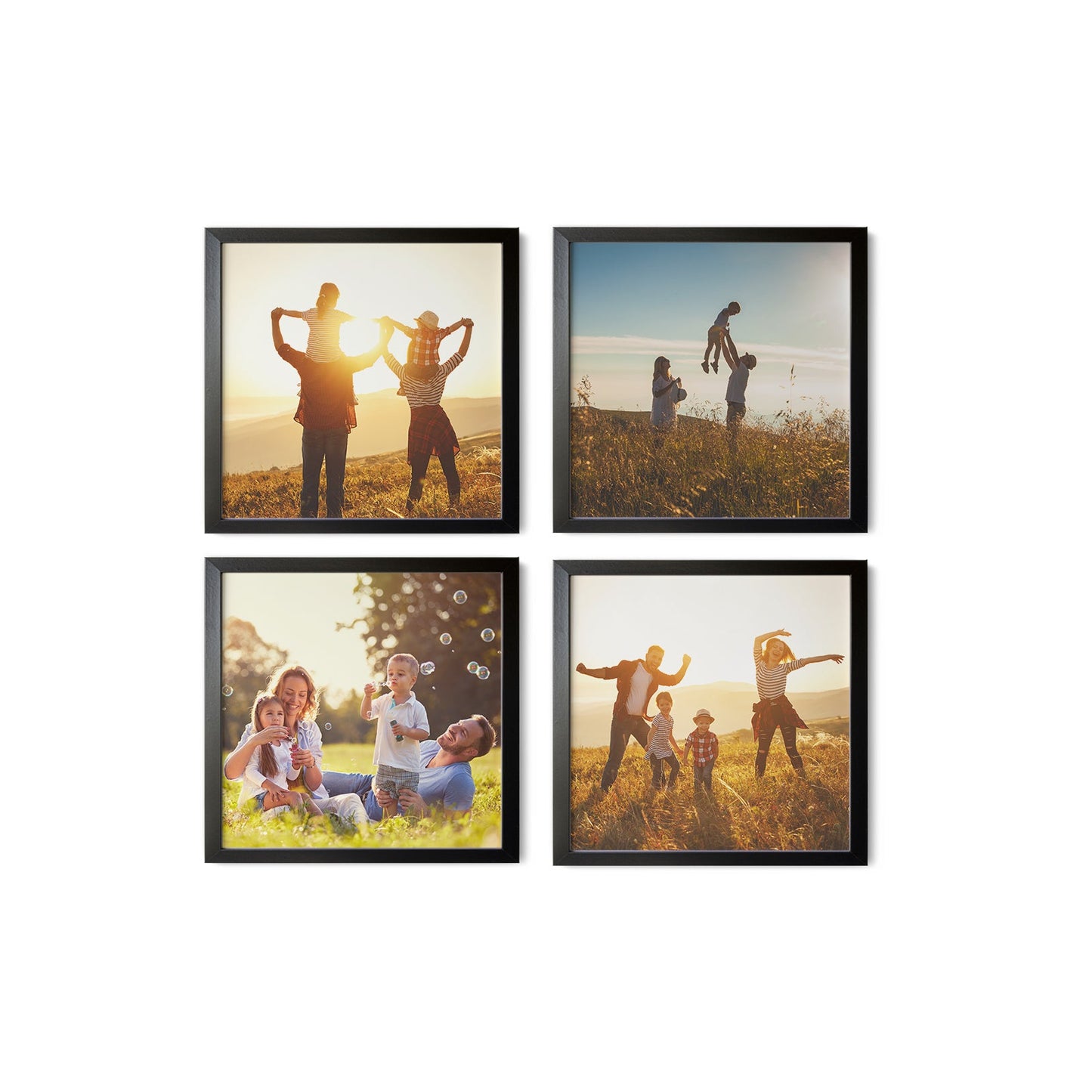 4 Frames Mini set 8"x 8" Square Art Gallery Ornament Classical Wall Restickable - OCP TINY THINGS