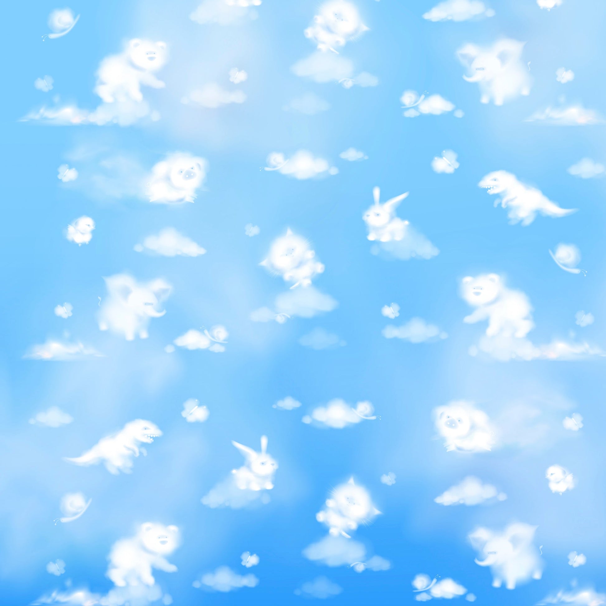 Blue Sky and clouds with animal shapes - OCP TINY THINGS