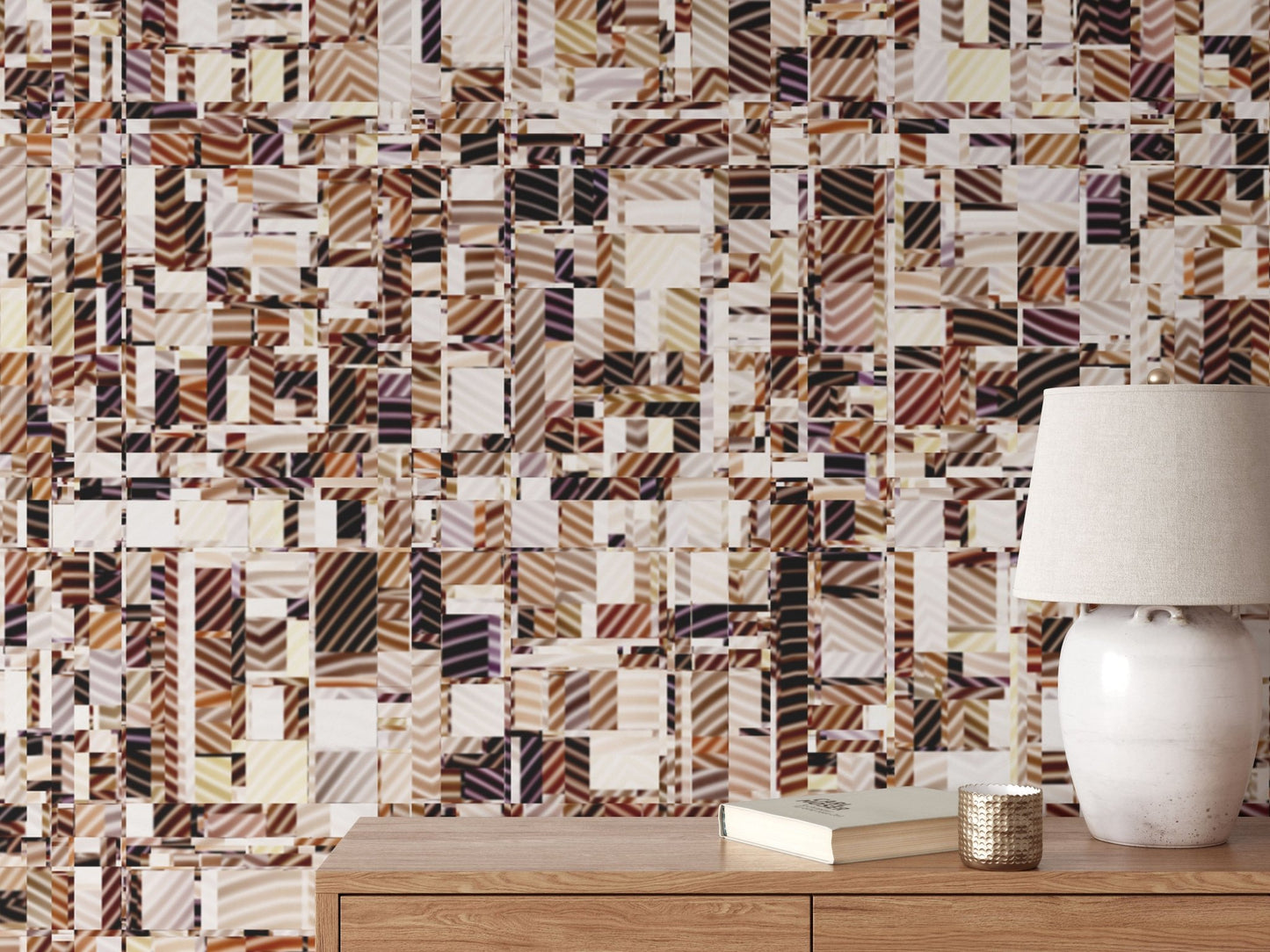 Colorful chaotic pattern, Nude colors, Neutral palet, Vintage texture wallpaper, Retro abstract geometric background - OCP TINY THINGS