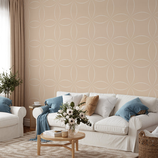 Desert sand color for wallpapers and background. Seamless line geometric background, Circle Lines Background. - OCP TINY THINGS