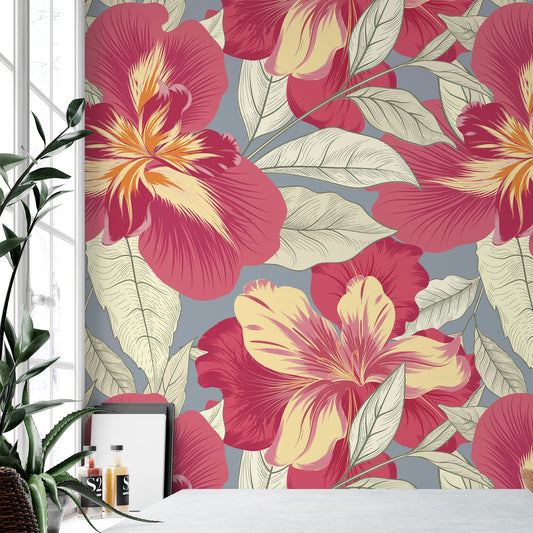 Floral seamless pattern. Flower iris background. - OCP TINY THINGS