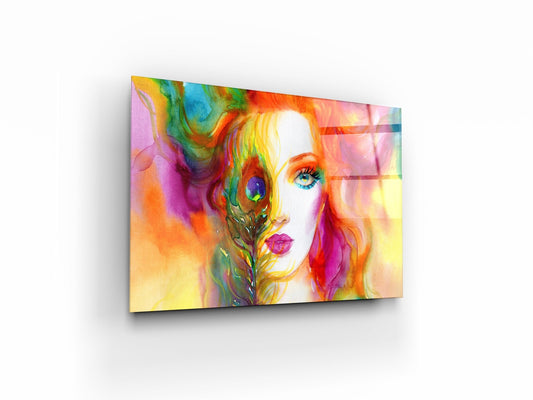 PEACOCK WOMAN WATERCOLOR - OCP TINY THINGS