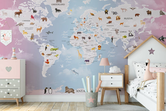 Pink World Map - OCP TINY THINGS