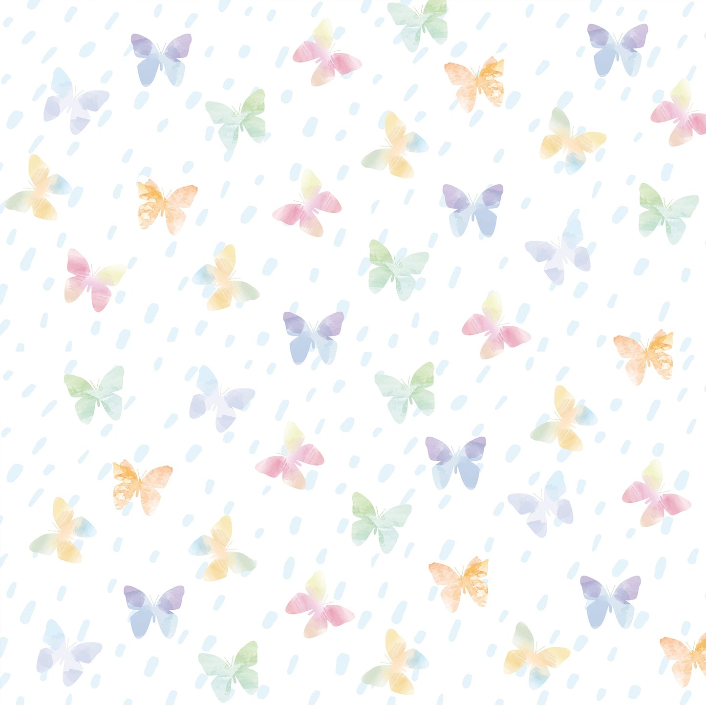 Seamless pattern of Butterflies Pastel Watercolor - OCP TINY THINGS