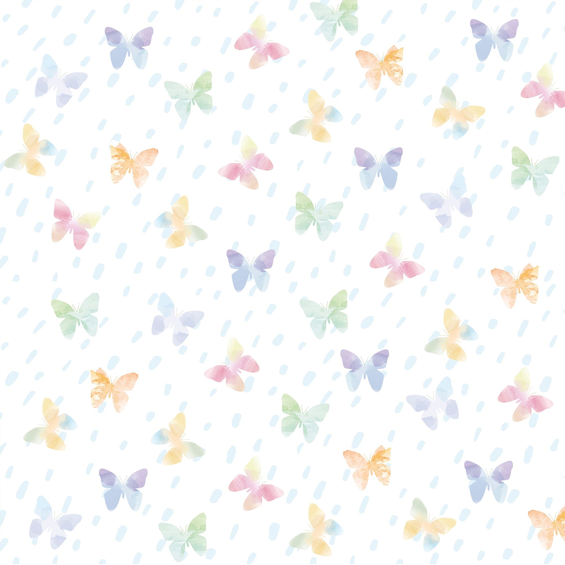 Seamless pattern of Butterflies Pastel Watercolor - OCP TINY THINGS
