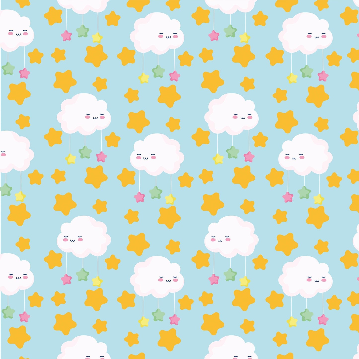 Seamless patterns of Cloud with Stars - OCP TINY THINGS