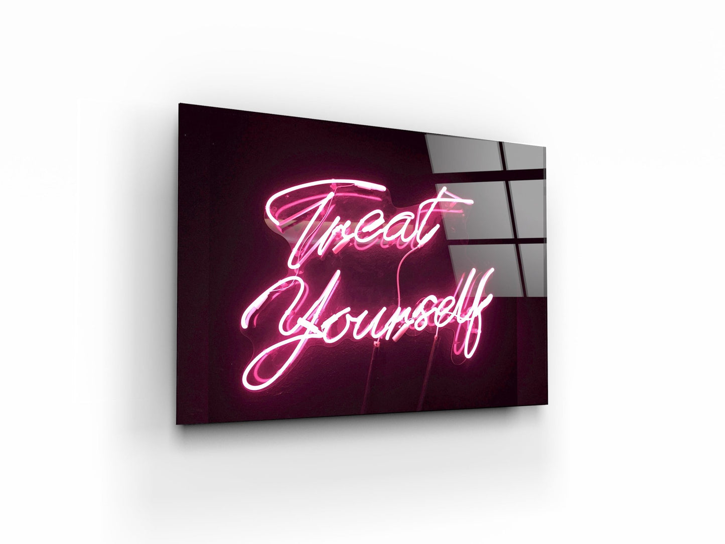 Treat Yourself cursive pink neon sign III - OCP TINY THINGS