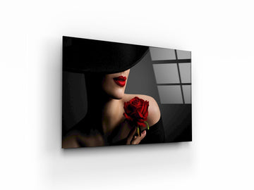 Woman with Hat and roses 2
