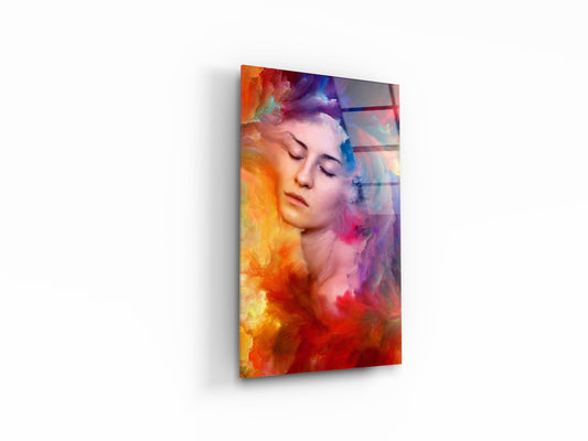 Woman's World series. Interplay of female portrait fused with vibrant paint - OCP TINY THINGS